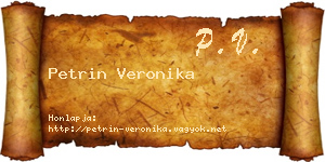 Petrin Veronika névjegykártya